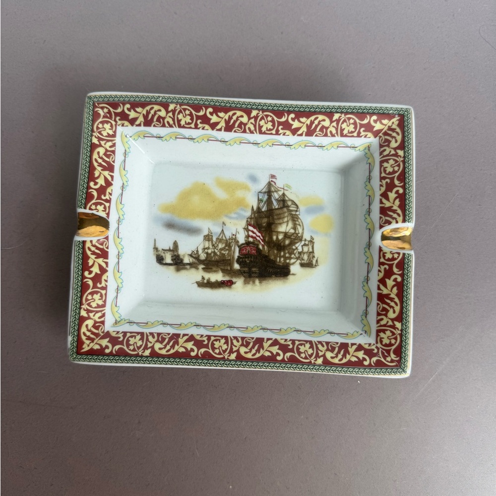 Vintage Nautical Ceramic Ashtray